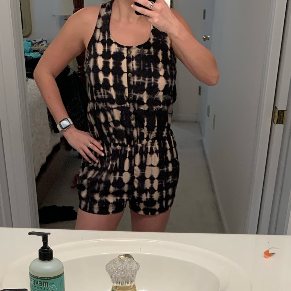 Lush Satin tie dye Romper